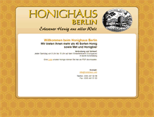 Tablet Screenshot of honighaus.com